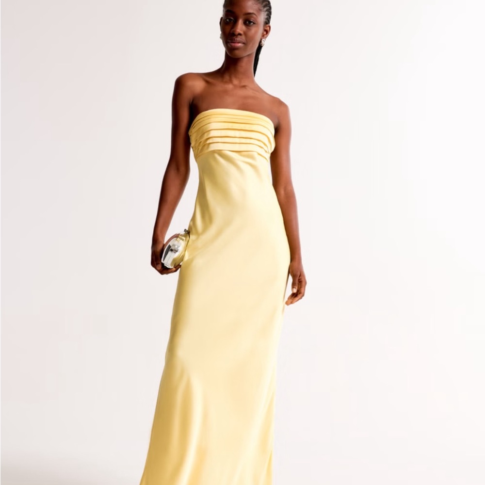 Abercrombie Strapless Silk Slinky Dress